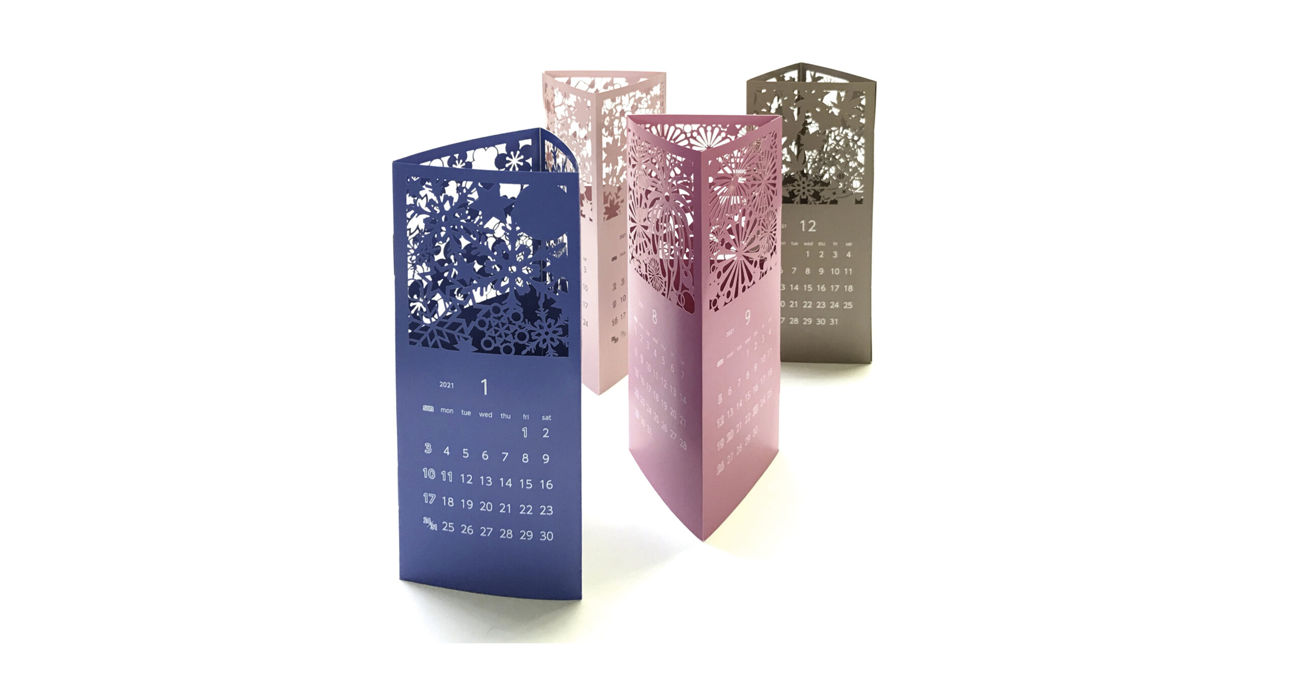 デスク周りを彩る卓上カレンダー 21年切り絵カレンダー 発売中 第一印刷所