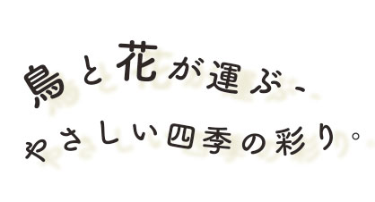 鳥と花が運ぶ、やさしい四季の彩り